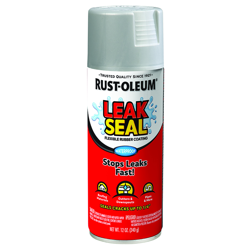 RUST-OLEUM  ALUMINUM  LEAKSEAL FLEXIBLE RUBBER SEALANT  12 OZ.