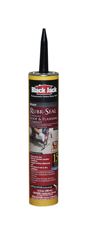 BLACK JACK SELLADOR CEMENTO PARA TECHOS DE CAUCHO/ CEMENTO TAPA JUNTAS NEGRO BRILLANTE.1 OZ 6148-9-62