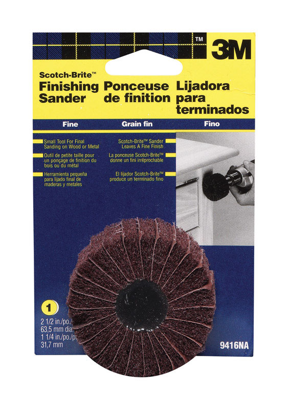 3M SCOTCH BRITE DISCO DE LIJADO DE OXIDO DE ALUMINIO PARA ACABADOS 50 GR FINO 1 PZ 2-1/2 PULGADAS 9416