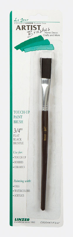 LINZER  3/4 IN. BLACK CHINA BRISTLE  TOUCH-UP PAINT BURSH  FLAT