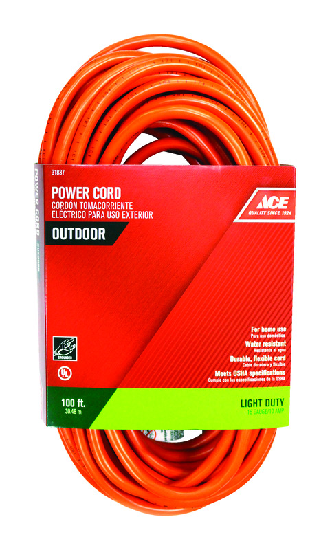 ACE EXTENSION INTERIOR/ EXTERIOR NARANJA 100 FT 16/3OU163JTW100OG