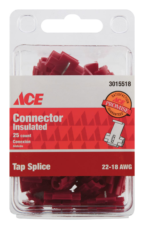 ACE CONECTORES DE CABLE DE EMPALME RAPIDO 25 PZS  22-18 AWG COLOR ROJO 3015518