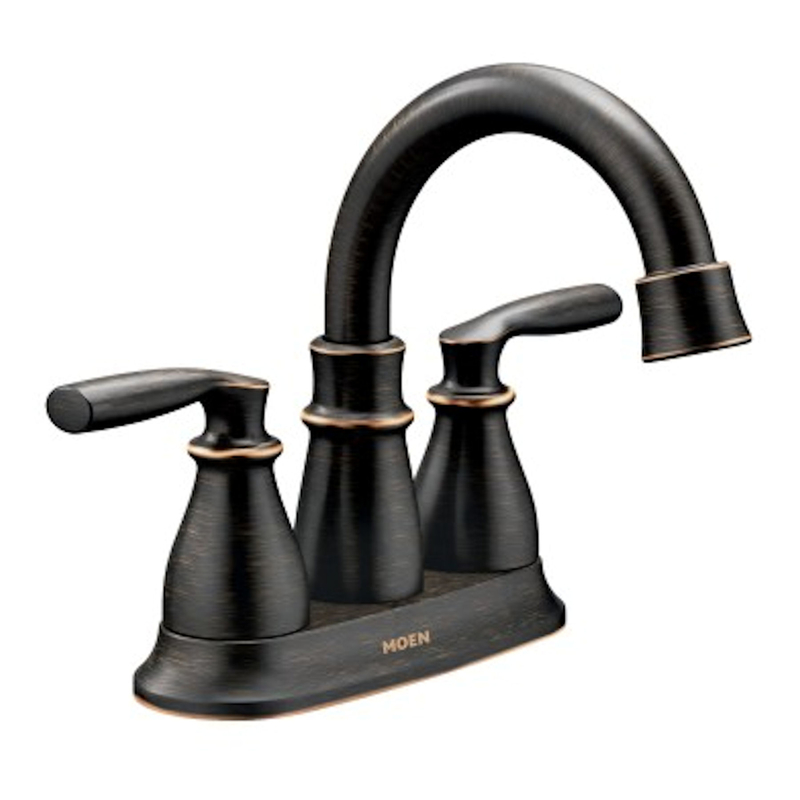 MOEN HILLIARD GRIFO PARA LAVABO 2 LLAVES 84537 NEGRO 84537BRB