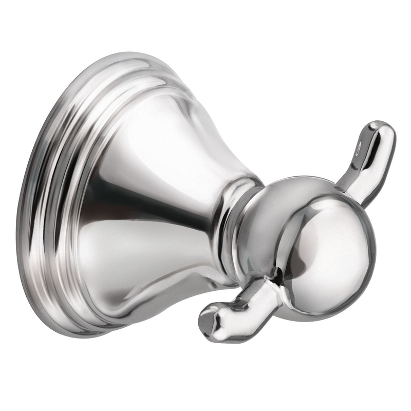 MOEN  INSPIRATIONS  ROBE HOOK  2.3 IN. H X 2.5 IN. L X 2.4 IN. W DIE CAST ZINC  CHROME  CHROME