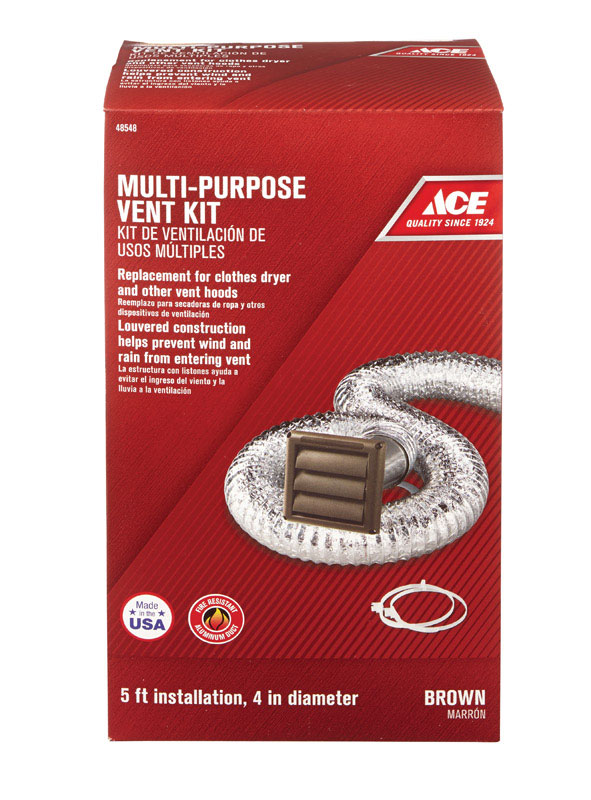 ACE KIT DUCTO DE VENTILACION PARA SECADOR 4 PULG X 5 PIES ( 10.16 CM X 1.52 M ) ACESK5BF