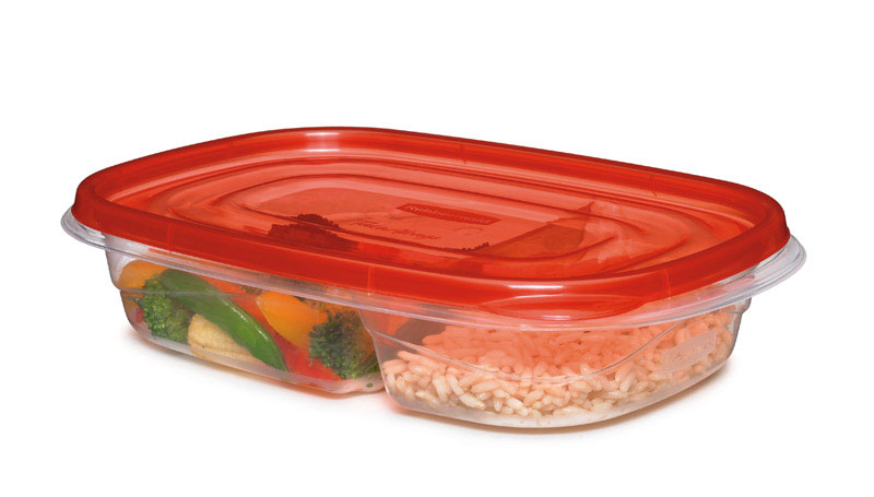 RUBBERMAID CONTENEDOR PARA ALIMENTOS PLASTICO CON DIVISIONES 3 PZ7F57-RE-TCHIL