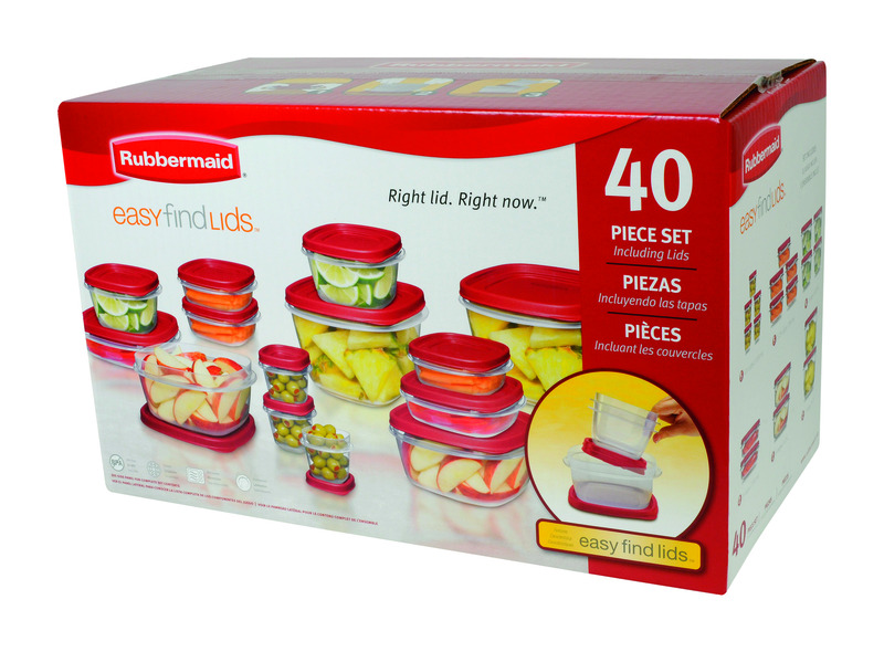 RUBBERMAID SET DE 40 CONTENEDORES DE PLASTICO 2066486