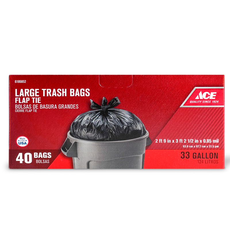 ACE BOLSA BASURA NEGRA 33 GL 1323874