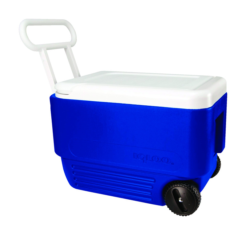 IGLOO HIELERA PLASTICO CON RUEDAS 38 QT COLOR AZUL