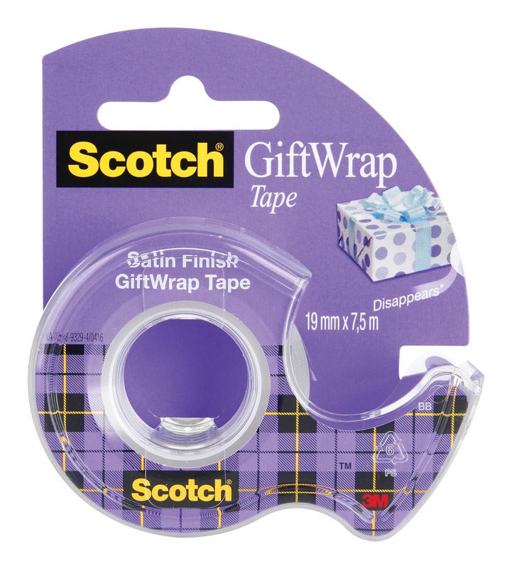 3M SCOTCH CINTA TRANSPARENTE PARA ENVOLVER REGALOS 3/4 PULG DE ANCHO X 650 PULG DE LARGO CLIP-15