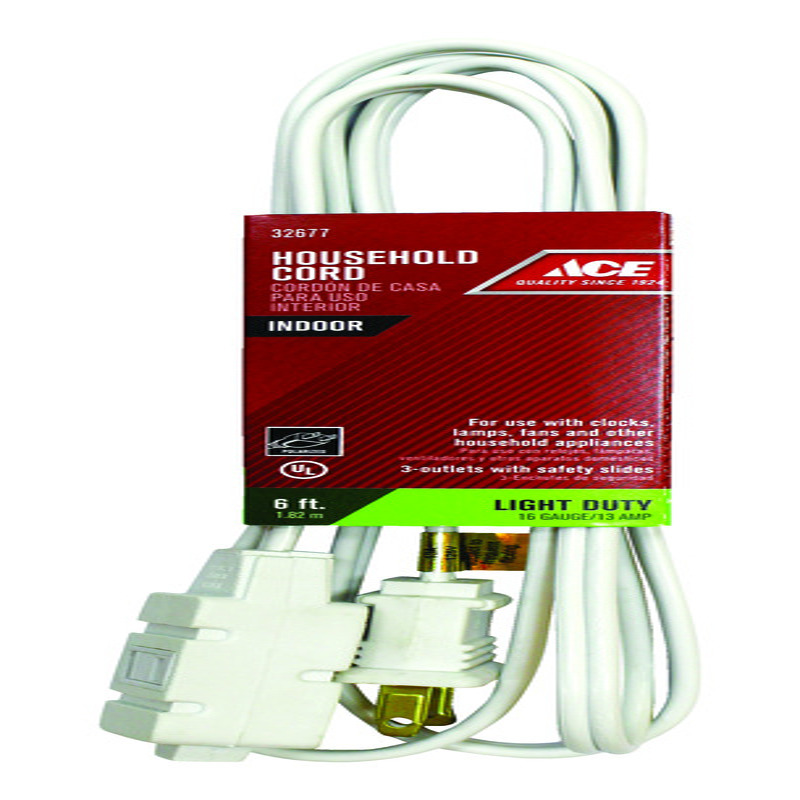 ACE EXTENSION ELECTRICA P/INTERIOR 1.8M 16/2 BLANCA